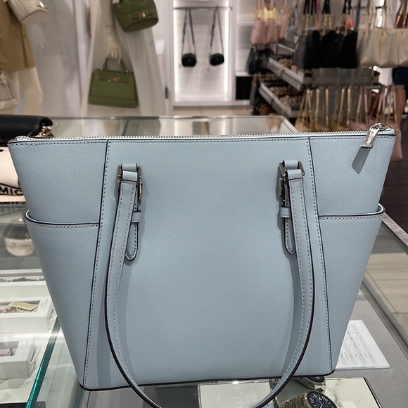 MICHAEL KORS Charlotte Large Leather Top-Zip Tote
Vista Blue 
NWT - Picture 12 of 16
